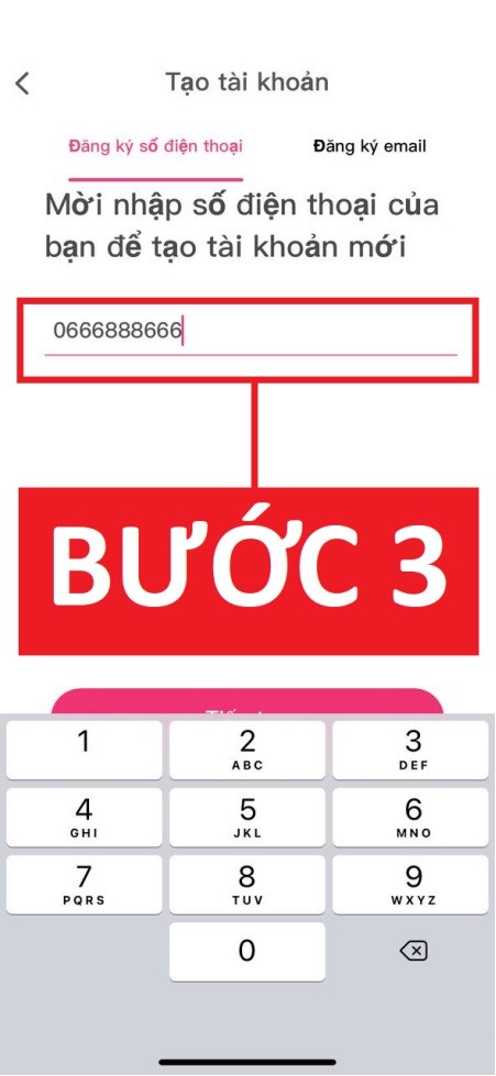 Bước 3: Nhập số điện thoại để đăng ký QQLive