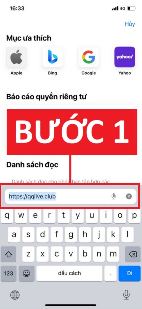 Bước 1: Tải QQLive iPhone từ Safari
