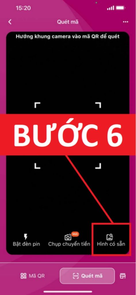 Bước 6: Chọn hình QR để nạp tiền QQLive