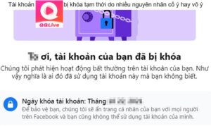 tài khoản QQlive bị khoá