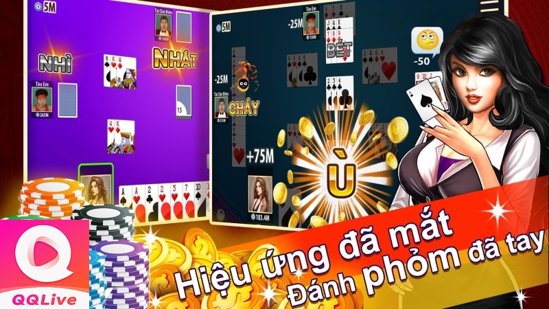 Đánh bài phỏm online trên QQlive