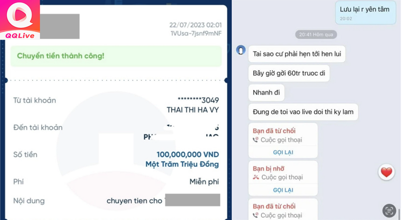 TikToker Mây Bae chuyển tiền hoàn trả