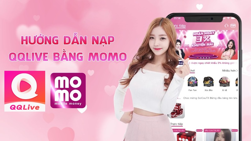 QQlive iOS nạp tiền qua Momo Pay