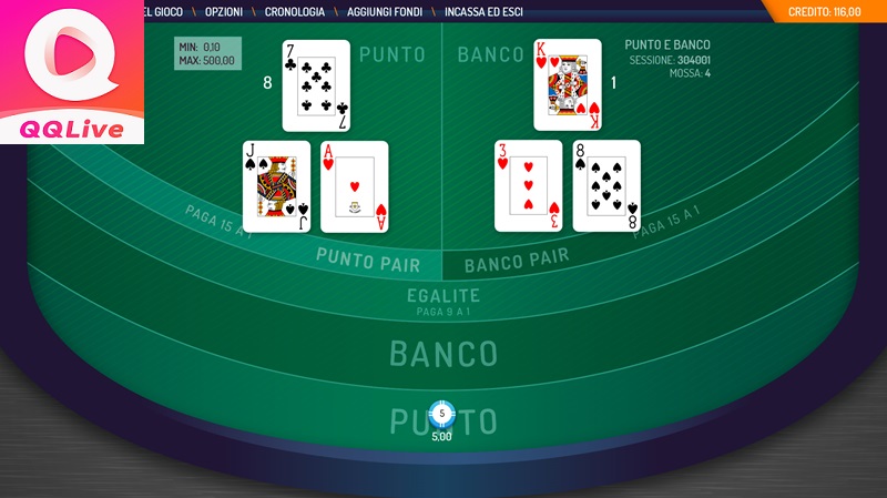 chiến lược chơi live Punto Banco