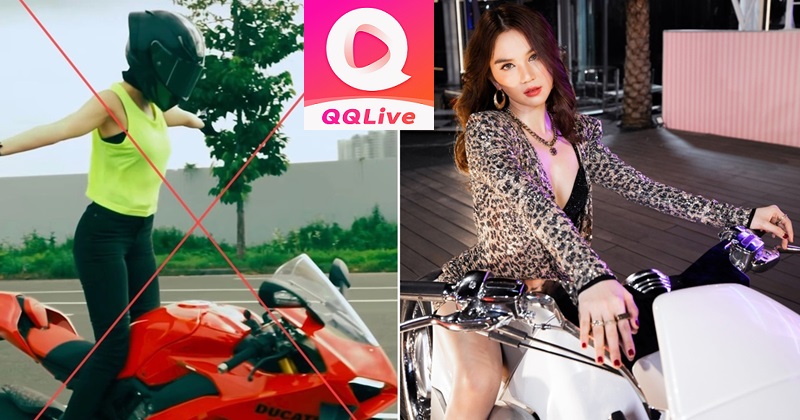 Người mẫu nội y Ngọc Trinh lái moto nguy hiểm