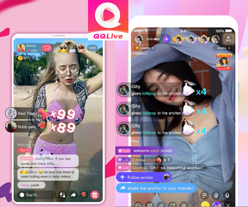 QQLive Party 18+: Thâu Đêm Với Các Hot Girl Căng Đét Siêu Hot 2 Hot girl nổi tiếng QQLive