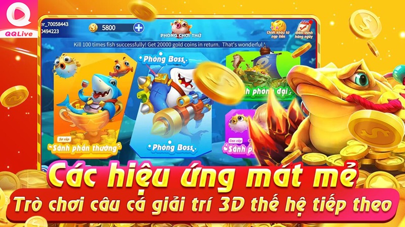 Hiệu ứng Game Bắn Cá Vàng QQLive