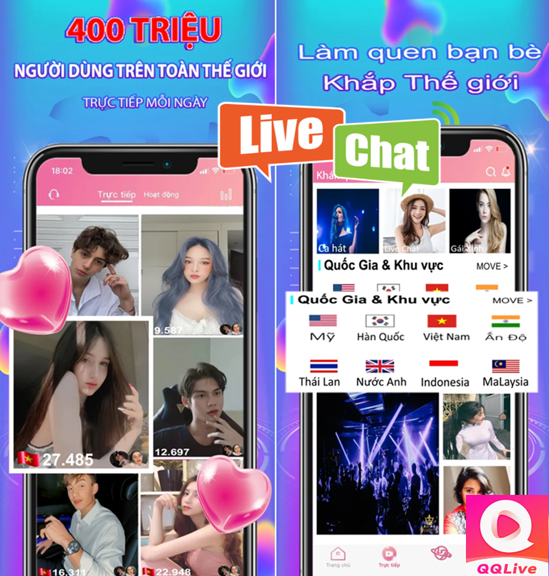 Live Chat QQLive trò chuyện thoát y